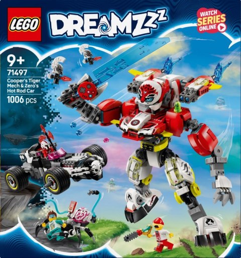 LEGO Klocki DREAMZzz 71497 Tygrysi mech Coopera i hot rod Zero