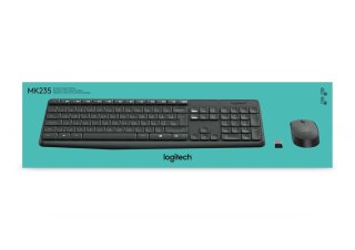 Logitech MK235 klawiatura Dołączona myszka USB QWERTY Hiszpański Szary Logitech