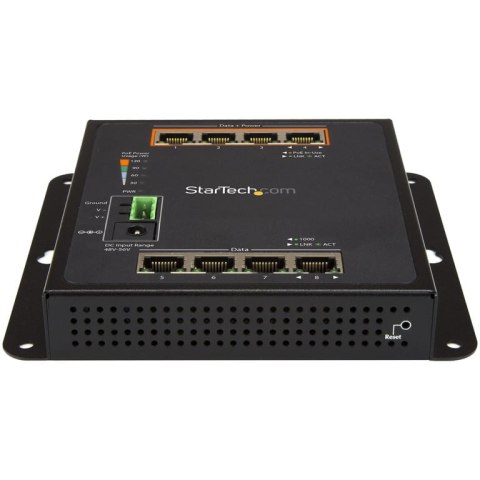 StarTech IES81GPOEW łącza sieciowe Zarządzany L2 Gigabit Ethernet (10/100/1000) Obsługa PoE Czarny StarTech.com