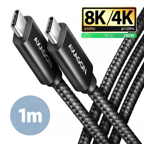 Axagon BUCM4X-CM10AB kabel USB USB4 Gen 3x2 1 m USB C Czarny Axagon