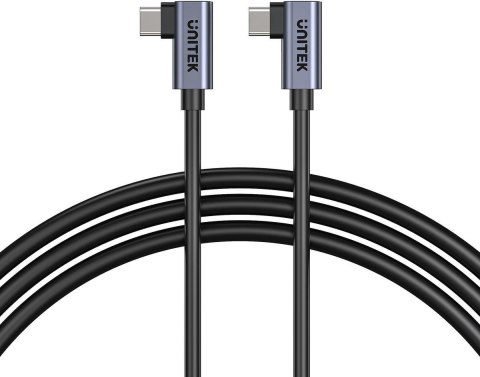 Unitek kabel USB-C do USB-C PD 100W podwójny 90 stopni, 1m UNITEK