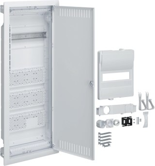 Rozdzielnica hybrydowa podtynkowa, 1 x12modułów, 3x płyta montażowa, 1x gniazdo 230V, HAGER Volta Hy HAGER