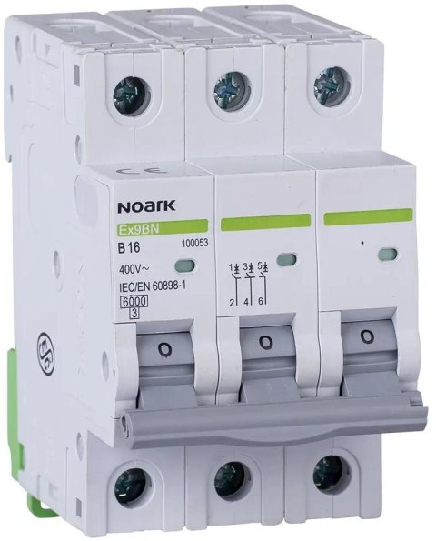 WYŁĄCZNIK NADPRĄDOWY 6 KA, C, 20A, 3P, Ex9BN 3P C20 Noark 100144 NOARK