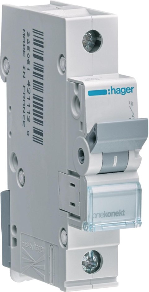 Wyłącznik nadprądowy 6kA , C, 25A, 1P, C25 Hager MCN125E HAGER