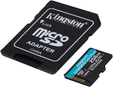 Karta pamięci microSD 256GB Kingston CanvasGo! Plus 200MB/s A2 U3 V30 + adapter KINGSTON