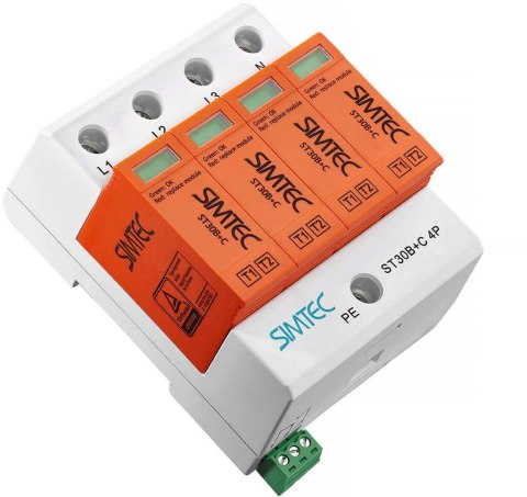 SIMTEC ST30 85201010 - Ogranicznik przepięć T1+T2 4P 30kA 275V SIMET