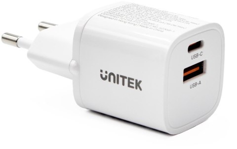 Ładowarka sieciowa Unitek 33W biała (USB-A, USB-C) UNITEK