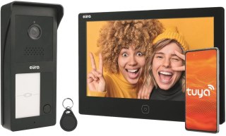 Wideodomofon EURA 2-żyłowy VDP-49A3-2TY czarny Tuya EURA