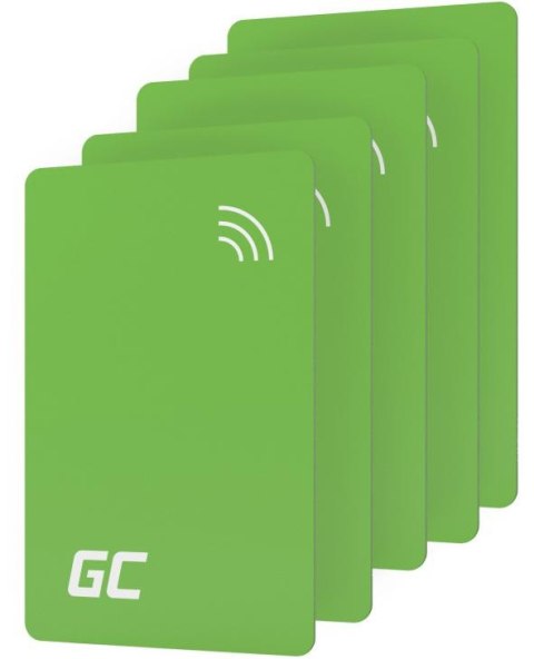 ZESTAW 5 KART DOSTĘPU NFC DO STACJI ŁADOWANIA EV Greencell HabuDen EVGCAKNFC5 GREEN CELL