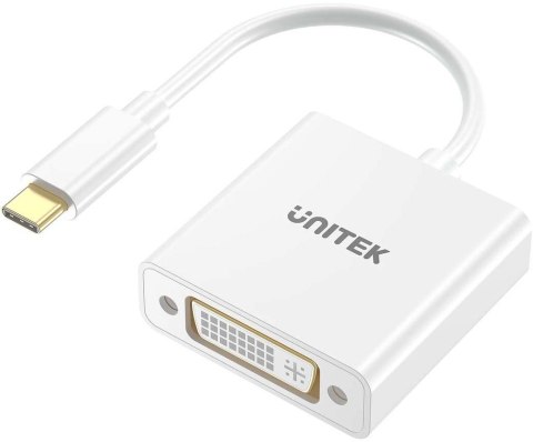 Adapter Unitek USB-C na DVI 1080P@60Hz biały 15cm UNITEK