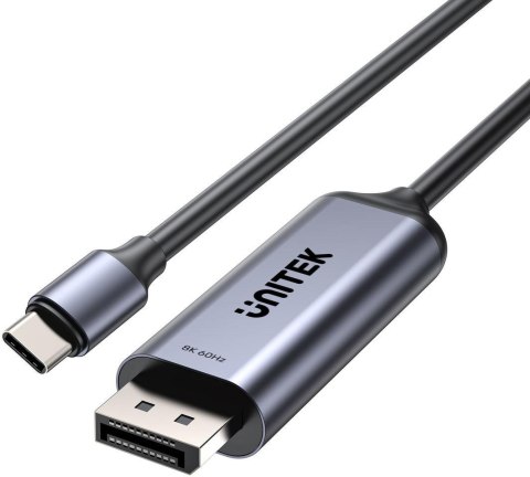 Adapter Unitek 8K USB-C do DisplayPort 1,5M - Przewód dwukierunkowy UNITEK