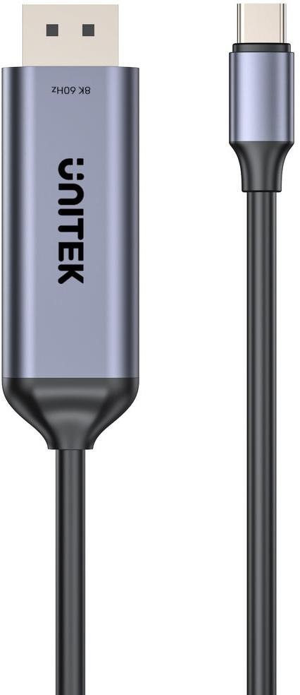 Adapter Unitek 8K USB-C do DisplayPort 1,5M - Przewód dwukierunkowy UNITEK