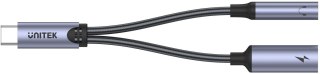 Unitek Adapter USB-C na minijack 3,5mm i USB-C 60W UNITEK