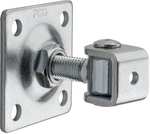 Zawias PSG 61.018.01 z szyldem 80x80x3mm - gwint M16 (regulowany, ucho ocynkowane) PSG
