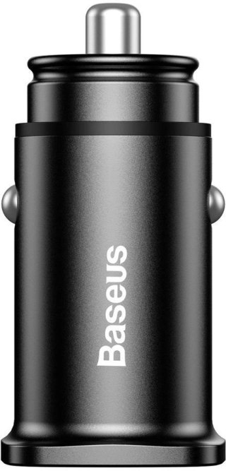 Baseus Square ładowarka samochodowa 2x USB QC3.0 Quick Charge 3.0 SCP AFC 30W czarny BASEUS