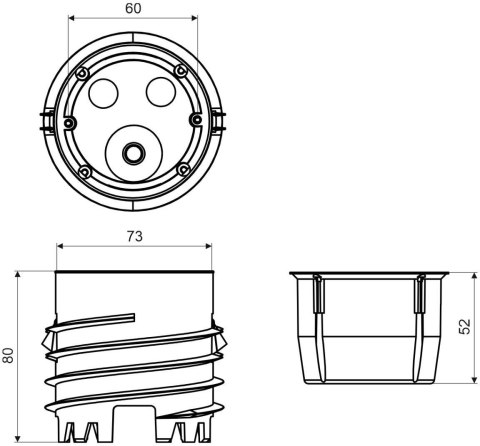 Puszka elektroinstalacyjna do izolacji końcowej KOPOS KEFZ80_KB KOPOS