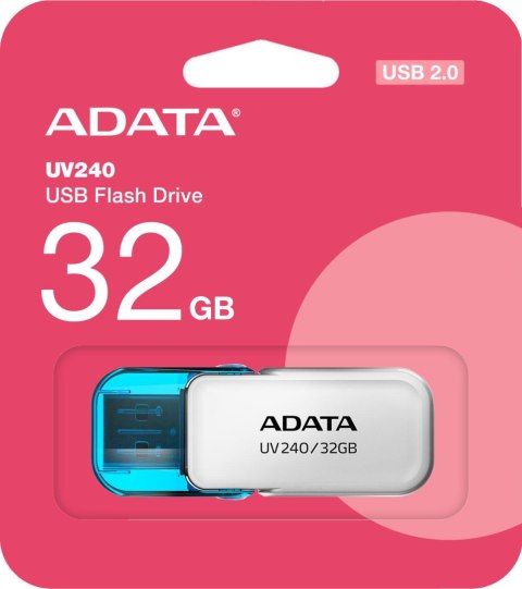 Adata Pendrive UV240 32GB USB 2.0 Biały ADATA