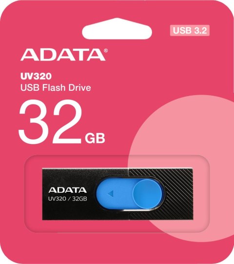 Adata Pendrive UV320 32GB USB 3.2 Gen1 Czarno-niebieski ADATA