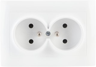 Gniazdo podwójne z uziemieniem VCX WESA LC 16 Biały VCX