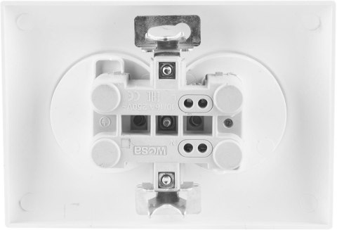 Gniazdo podwójne z uziemieniem VCX WESA LC 16 Biały VCX