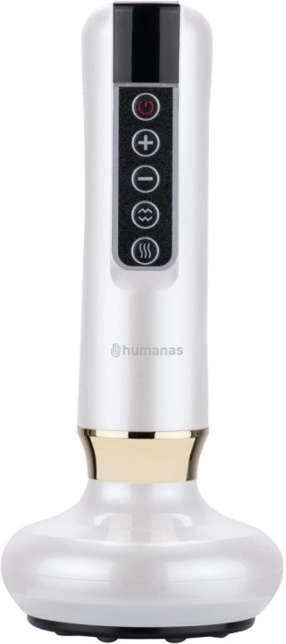 Masażer antycellulitowy z funkcją bańki chińskiej Humanas DermaSmooth - biały HUMANAS