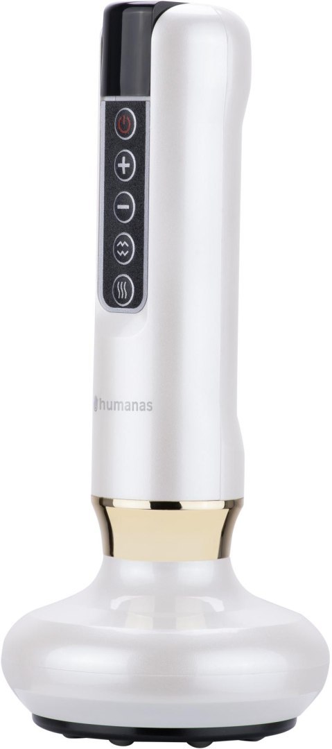 Masażer antycellulitowy z funkcją bańki chińskiej Humanas DermaSmooth - biały HUMANAS