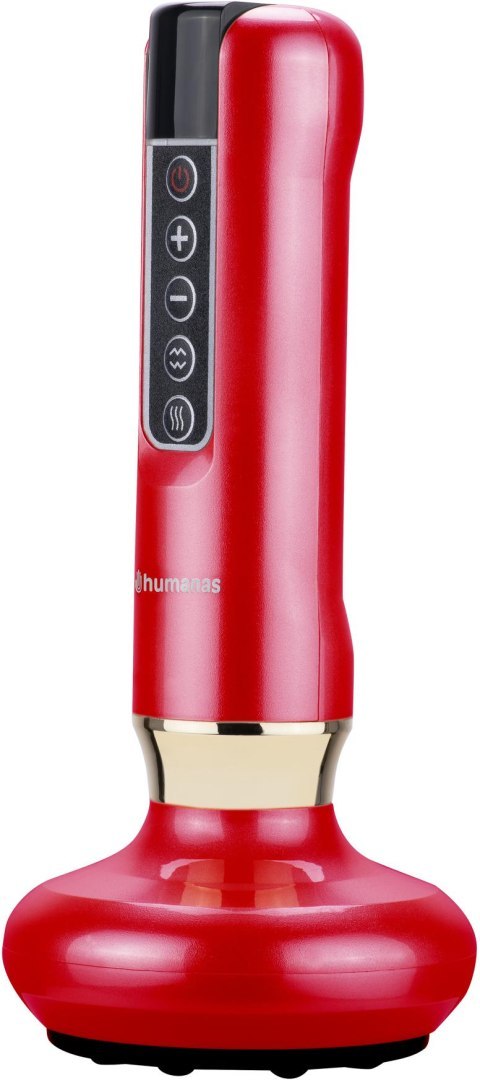 Masażer antycellulitowy z funkcją bańki chińskiej Humanas DermaSmooth - czerwony HUMANAS