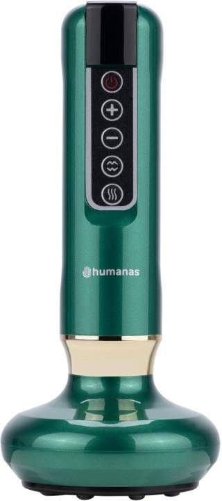 Masażer antycellulitowy z funkcją bańki chińskiej Humanas DermaSmooth - zielony HUMANAS