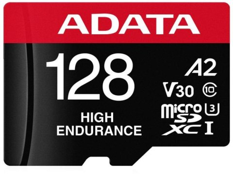 Adata Karta microSD High Endurance 128GB UHS1 U3 V30 A2 100/85MB/s + Adapter ADATA
