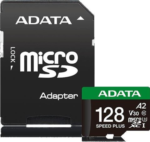 Adata Karta pamięci microSD Speed Plus 128GB UHS1 U3 V30 A2 180/160 MB/s ADATA