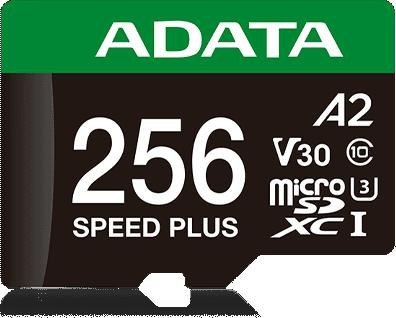 Adata Karta pamięci microSD Speed Plus 256GB UHS1 U3 V30 A2 180/160 MB/s ADATA