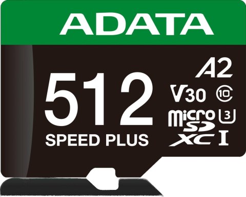 Adata Karta pamięci microSD Speed Plus 512GB UHS1 U3 V30 A2 180/160 MB/s ADATA