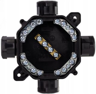 Puszka natynkowa hermetyczna PG16, IP 67 (5x4mm2), kolor czarny PAWBOL A.0035C PAWBOL