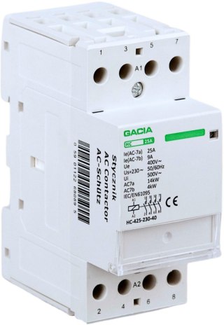 Stycznik modułowy 4 biegunowy VCX 4P/25A    4NO  230V GACIA