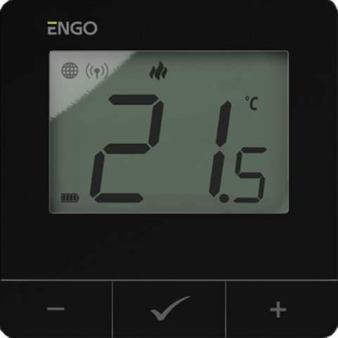 ENGO Controls E20i-B - Internetowy, bezprzewodowy regulator temperatury, Wi-Fi, czarny ENGO CONTROLS