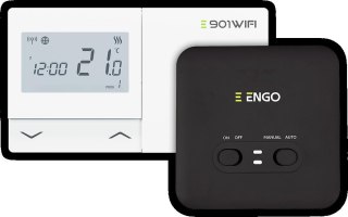 ENGO Controls E901-WIFI - Regulator temperatury bezprzewodowy, Wi-Fi, Internetowy, biały, 868MHz ENGO CONTROLS