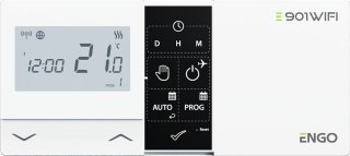 ENGO Controls E901-WIFI - Regulator temperatury bezprzewodowy, Wi-Fi, Internetowy, biały, 868MHz ENGO CONTROLS