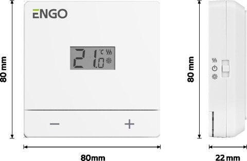 ENGO Controls EASY-BATW - Dobowy, przewodowy regulator ENGO CONTROLS