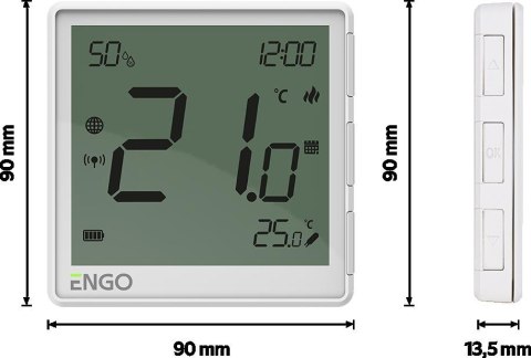ENGO Controls EONE-BATW - Internetowy regulator temp, ENGO CONTROLS
