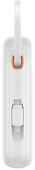 Powerbank Baseus QPow 2 10000mAh 30W z 2 wbudowanymi kablami USB-C - biały BASEUS