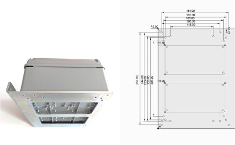 Stalowy uchwyt central sterujących do CAME, BFT, GENIUS, BENINCA, DEA PRESBET