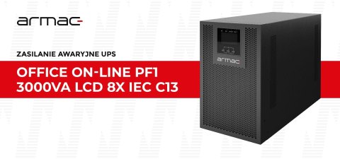 UPS ZASILACZ AWARYJNY Armac Office 3000VA ON-LINE PF1 Dust Free ARMAC