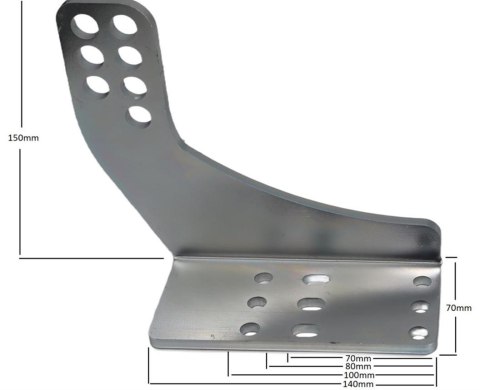 Uchwyty MOD.12/90 poza słupek do napędów z otworami 12mm: CAME, FAAC, Genius, Proxima itd. PRESBET