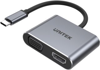 Unitek Hub USB-C HDMI VGA USB-A i PD 100W D1049A UNITEK