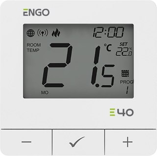 ENGO Controls E40-230W - Programowany, Internetowy natynkowy regulator temperatury ZigBee/868M ENGO CONTROLS