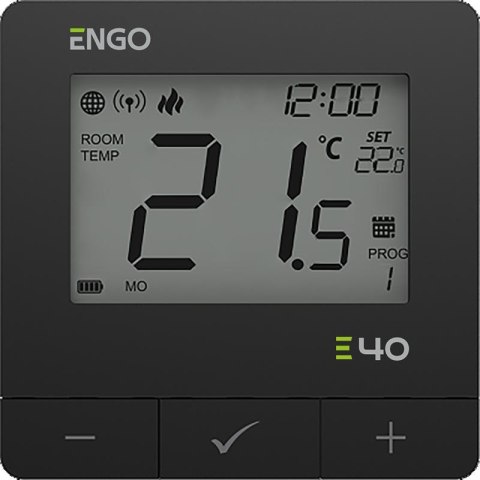 ENGO Controls E40-BATB - Programowany, Internetowy, natynkowy regulator temperatury ZigBee/868 ENGO CONTROLS
