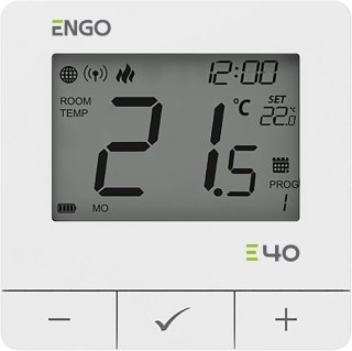 ENGO Controls E40-BATW - Programowany, Internetowy, natynkowy regulator temperatury ZigBee/868 ENGO CONTROLS