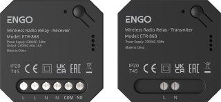 ENGO Controls ETR-868 - Przekaźnik bezprzewodowy EngoLink, sterowany radiowo, 868Mhz, 230V ENGO CONTROLS