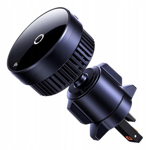 UCHWYT SAMOCHODOWY ŁADOWARKA INDUKCYJNA Baseus MagPro BS-CW04 Qi 2.0 15W MagSafe NA KRATKĘ CZARNY BASEUS