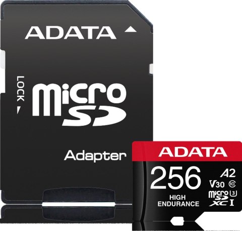 Adata Karta microSD High Endurance 256GB UHS1 U3 V30 A2 100/85MB/s + Adapter ADATA